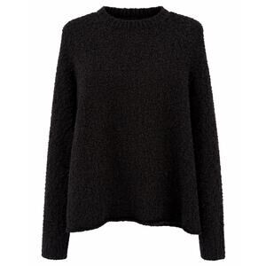 Natural Life Fuzzy Knit Sweater Black Cozy Soft - Size XL